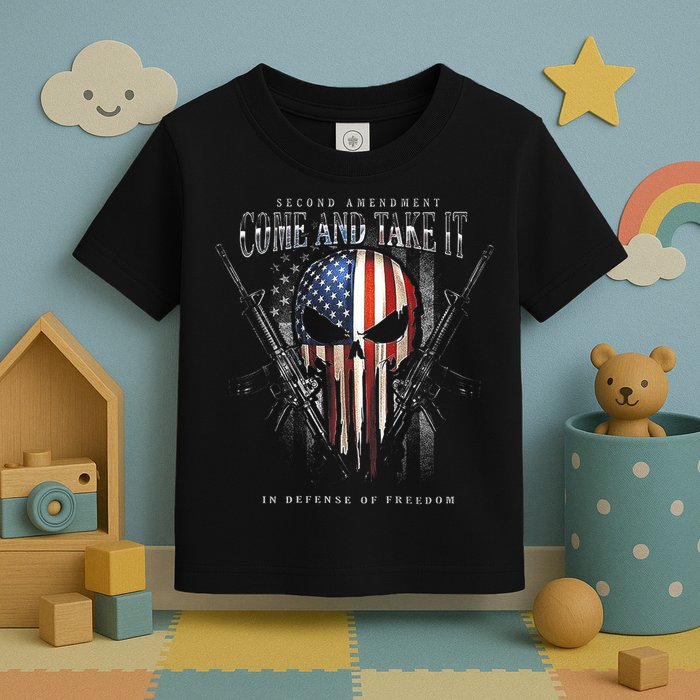 Second Amendment Come And Take It In Defense Of Freedom Toddler T-Shirt