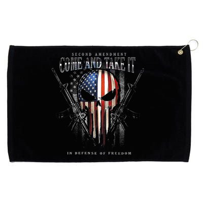 Second Amendment Come And Take It In Defense Of Freedom Grommeted Golf Towel