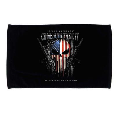 Second Amendment Come And Take It In Defense Of Freedom Microfiber Hand Towel