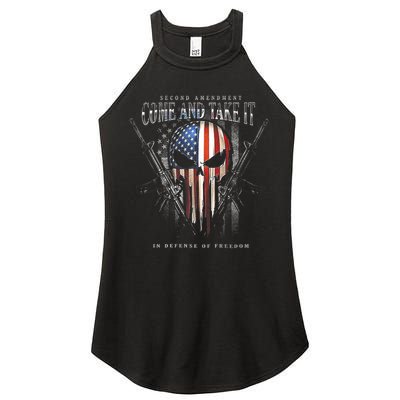 Second Amendment Come And Take It In Defense Of Freedom Women's Perfect Tri Rocker Tank