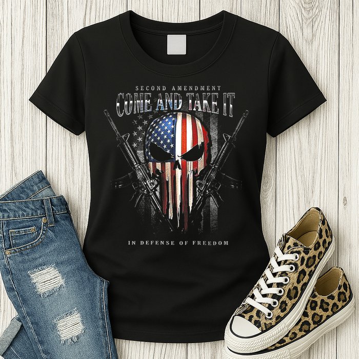 Second Amendment Come And Take It In Defense Of Freedom Womens T-Shirt