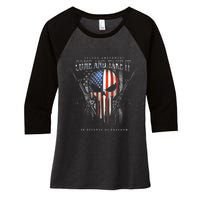 Second Amendment Come And Take It In Defense Of Freedom Women's Tri-Blend 3/4-Sleeve Raglan Shirt