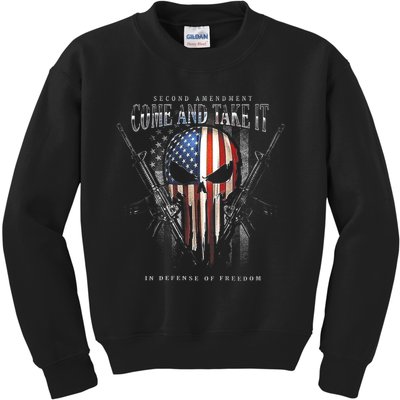 Second Amendment Come And Take It In Defense Of Freedom Kids Sweatshirt