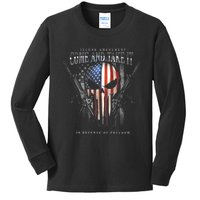 Second Amendment Come And Take It In Defense Of Freedom Kids Long Sleeve Shirt