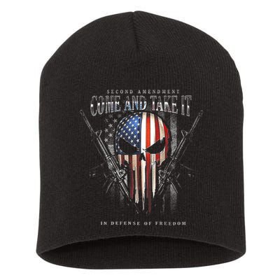 Second Amendment Come And Take It In Defense Of Freedom Short Acrylic Beanie
