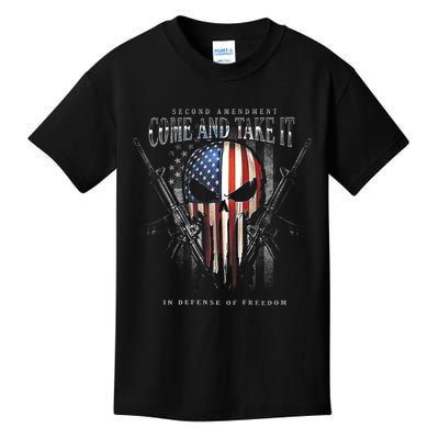 Second Amendment Come And Take It In Defense Of Freedom Kids T-Shirt