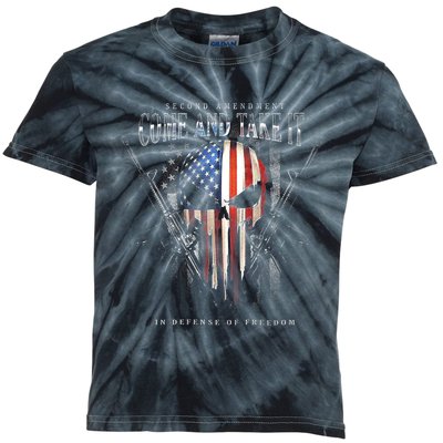 Second Amendment Come And Take It In Defense Of Freedom Kids Tie-Dye T-Shirt