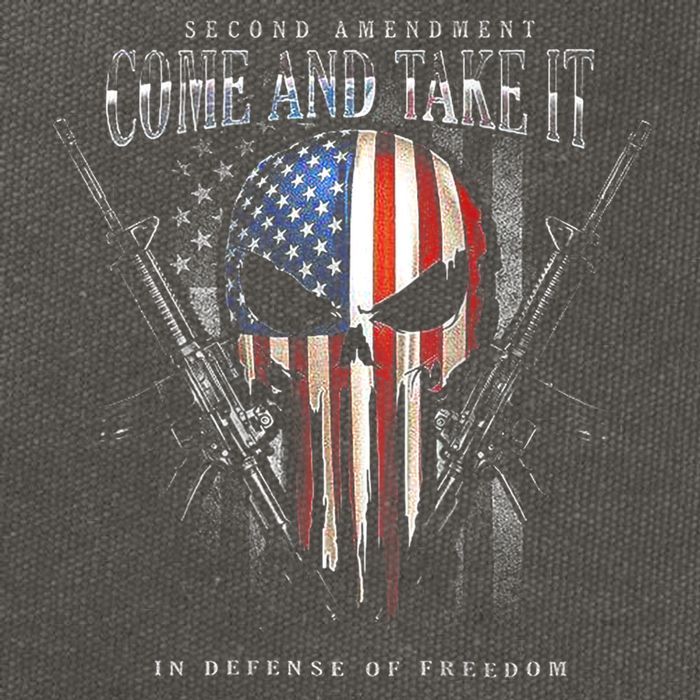 Second Amendment Come And Take It In Defense Of Freedom Cotton Canvas Backpack