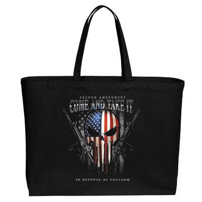 Second Amendment Come And Take It In Defense Of Freedom Cotton Canvas Jumbo Tote