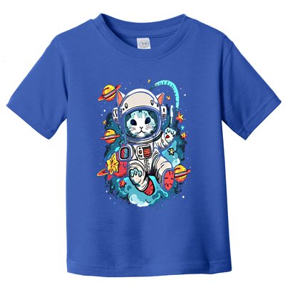Space Astronaut Cat Astronomy Kitten Anime Neko Kawaii Gift Toddler T-Shirt