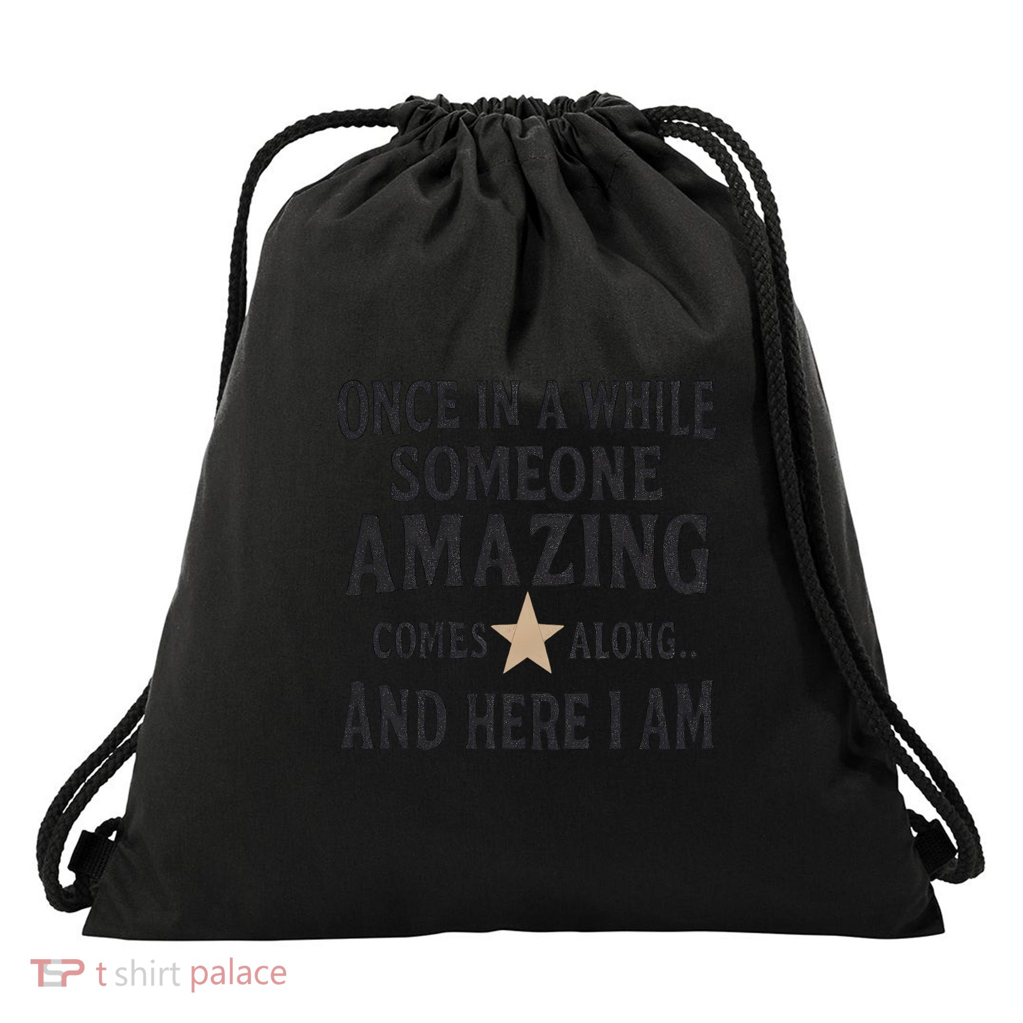 Someone Amazing Comes Along Drawstring Bag