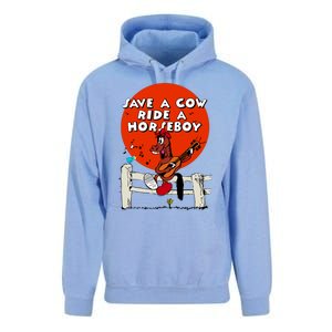 Save A Cow Ride A Horse Boy Unisex Surf Hoodie