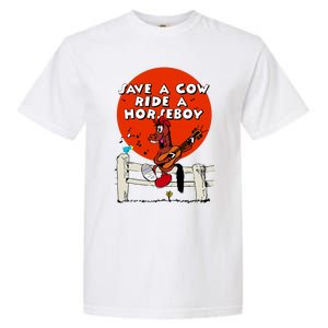 Save A Cow Ride A Horse Boy Garment-Dyed Heavyweight T-Shirt