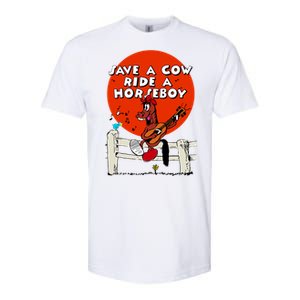 Save A Cow Ride A Horse Boy Softstyle CVC T-Shirt