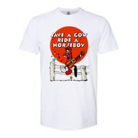 Save A Cow Ride A Horse Boy Softstyle® CVC T-Shirt