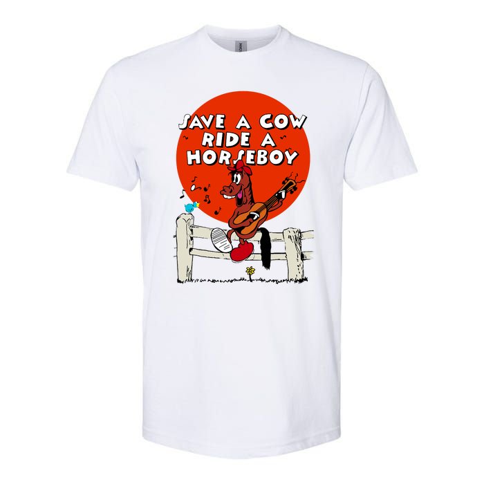 Save A Cow Ride A Horse Boy Softstyle® CVC T-Shirt