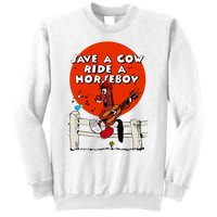 Save A Cow Ride A Horse Boy Sweatshirt