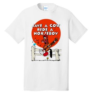 Save A Cow Ride A Horse Boy Tall T-Shirt