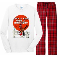 Save A Cow Ride A Horse Boy Long Sleeve Pajama Set