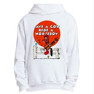 Save A Cow Ride A Horse Boy Urban Pullover Hoodie