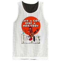 Save A Cow Ride A Horse Boy Mesh Reversible Basketball Jersey Tank