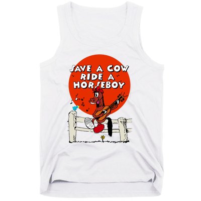 Save A Cow Ride A Horse Boy Tank Top