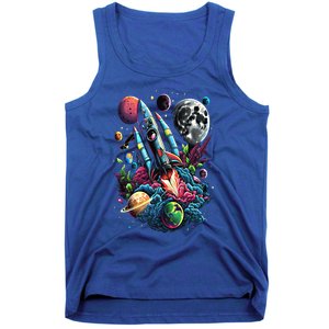 Space Astronaut Cat Galaxy Kitten Anime Neko Kawaii Gift Tank Top