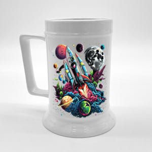 Space Astronaut Cat Galaxy Kitten Anime Neko Kawaii Gift Beer Stein