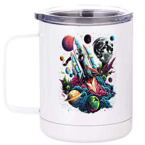 Space Astronaut Cat Galaxy Kitten Anime Neko Kawaii Gift 12 oz Stainless Steel Tumbler Cup