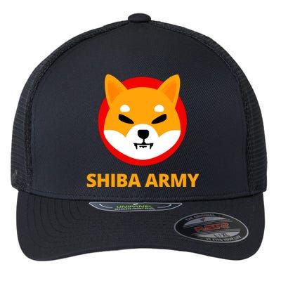 Shiba Army Crypto Currency Flexfit Unipanel Trucker Cap