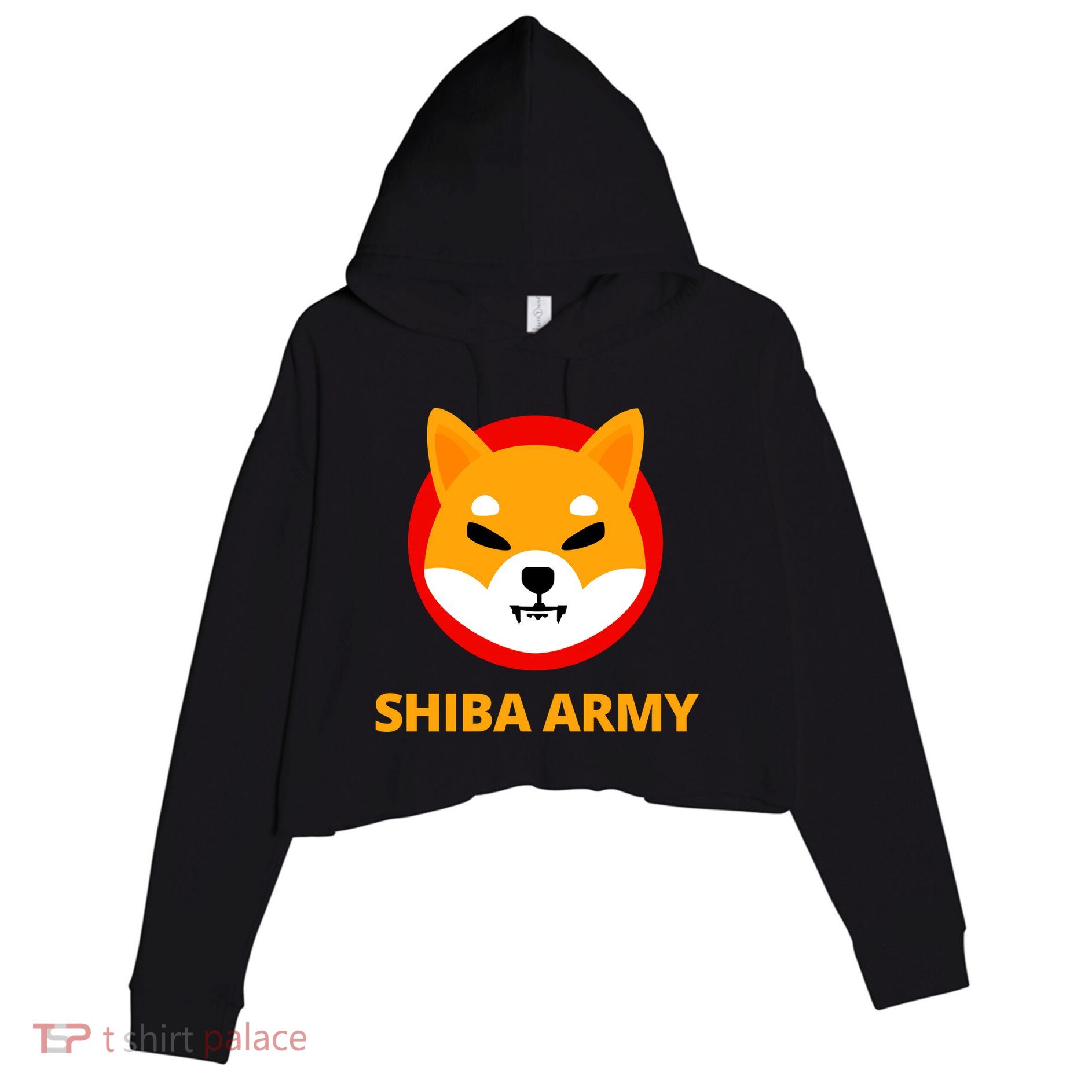 Shiba Army Crypto Currency Crop Fleece Hoodie