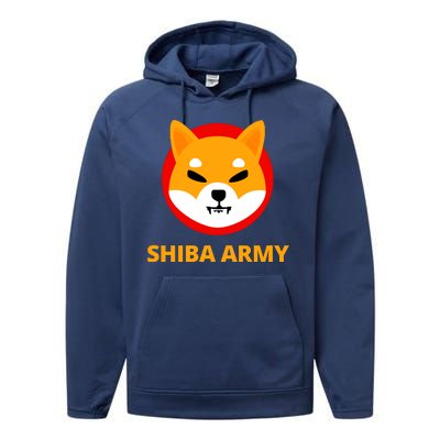 Shiba Army Crypto Currency Performance Fleece Hoodie