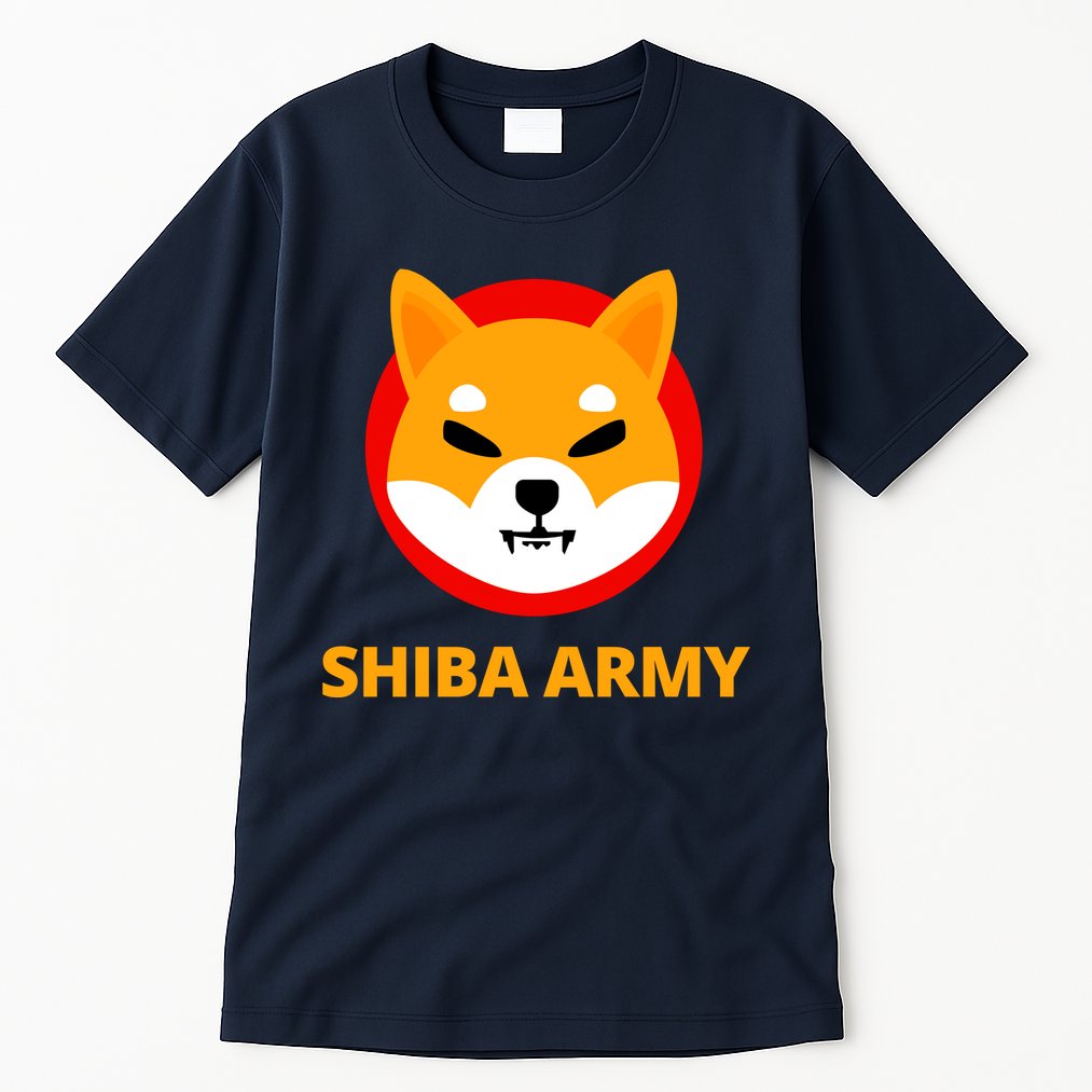 Shiba Army Crypto Currency Tall T-Shirt