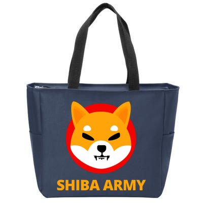 Shiba Army Crypto Currency Zip Tote Bag