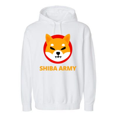 Shiba Army Crypto Currency Garment-Dyed Fleece Hoodie