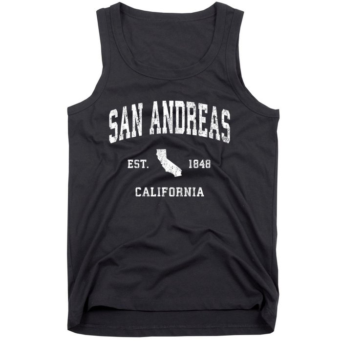 San Andreas California Ca Vintage Athletic Tank Top