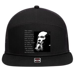 Solzhenitsyn Anti Communist Conservative 7 Panel Mesh Trucker Snapback Hat