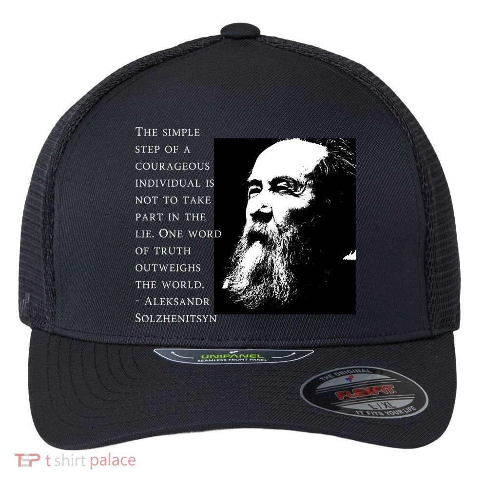 Solzhenitsyn Anti Communist Conservative Flexfit Unipanel Trucker Cap