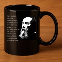 Solzhenitsyn Anti Communist Conservative 11oz C Handle Ceramic Mug
