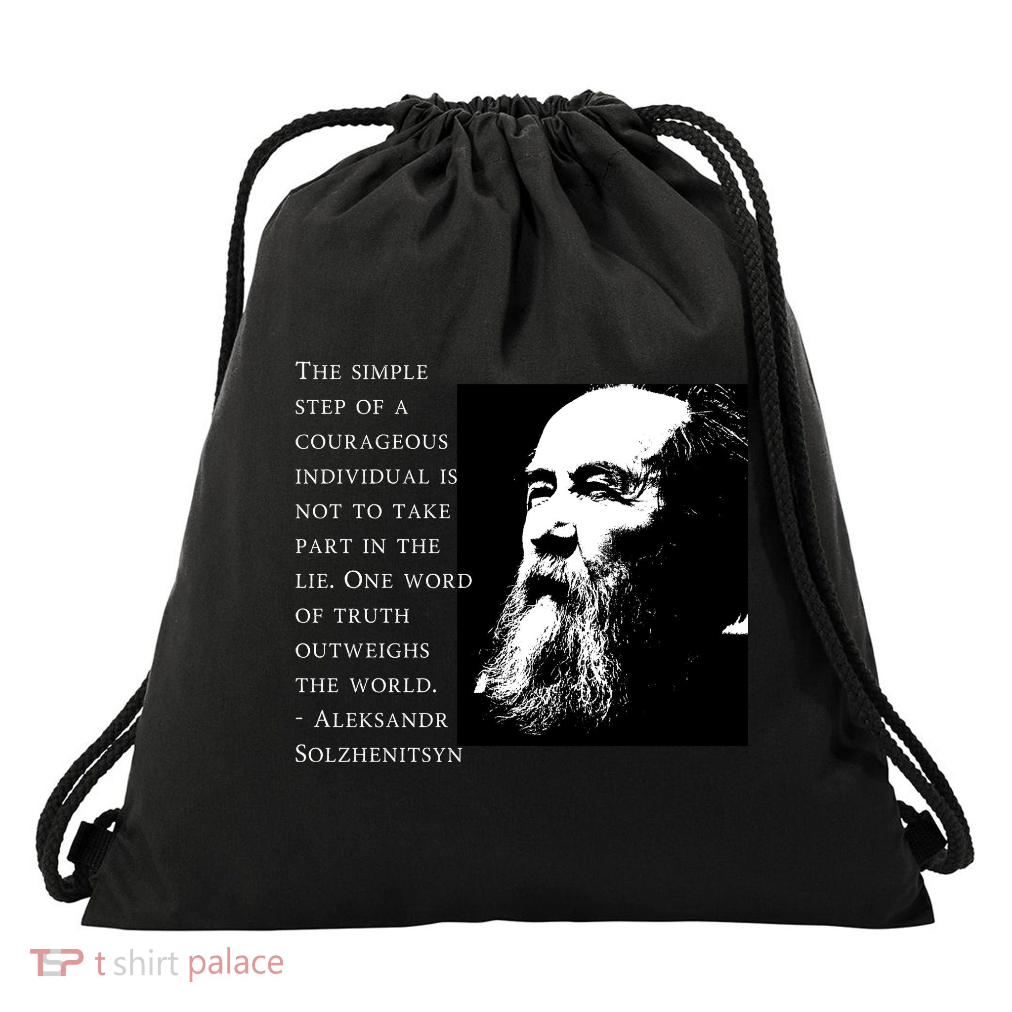 Solzhenitsyn Anti Communist Conservative Drawstring Bag