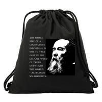 Solzhenitsyn Anti Communist Conservative Drawstring Bag