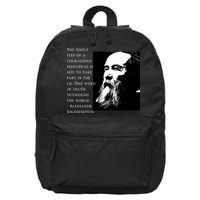 Solzhenitsyn Anti Communist Conservative 16 in Basic Backpack