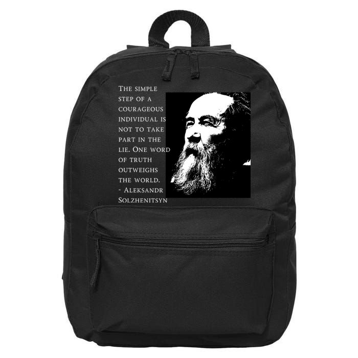 Solzhenitsyn Anti Communist Conservative 16 in Basic Backpack