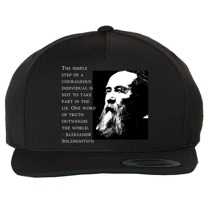 Solzhenitsyn Anti Communist Conservative Wool Snapback Cap