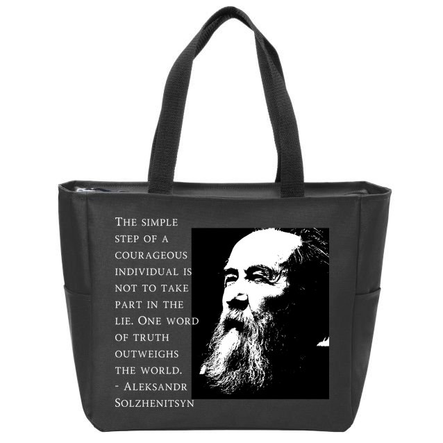 Solzhenitsyn Anti Communist Conservative Zip Tote Bag