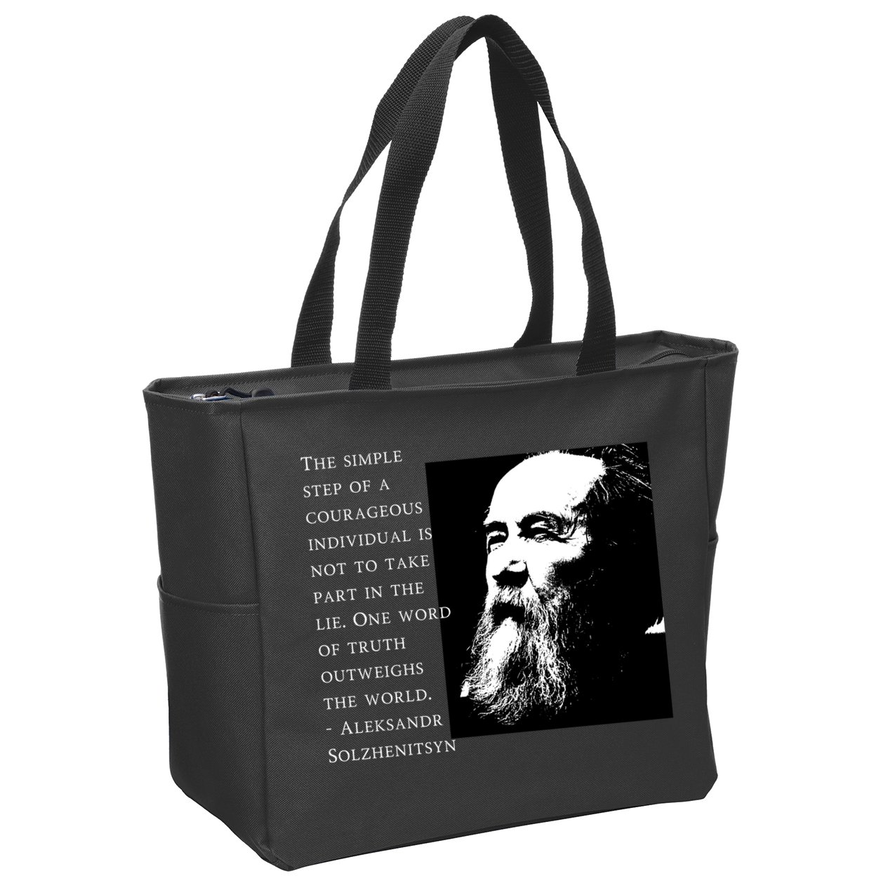Solzhenitsyn Anti Communist Conservative Zip Tote Bag