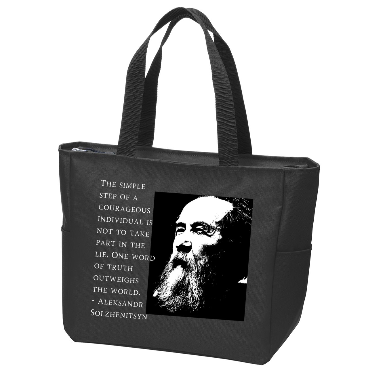 Solzhenitsyn Anti Communist Conservative Zip Tote Bag