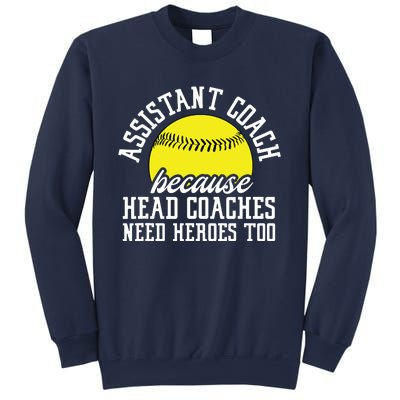 Softball Assistant Coach Because Head Coaches Need Heroes Sweatshirt