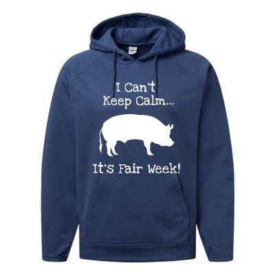 State And County Fair Show Pig Livestock Showing Performance Fleece Hoodie