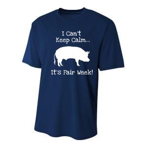 State And County Fair Show Pig Livestock Showing Youth Performance Sprint T-Shirt